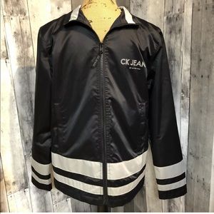 Calvin Klein Jeans Black Gray Windbreaker Jacket